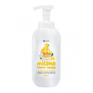 Мыло-пена GRASS "Milana сливочно-лимонный десерт", увлажнение, 500 мл, дозатор