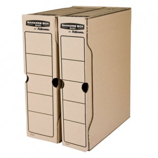 Короб архивный FELLOWES "Bankers Box "Basic", 325х260х100 мм,клапан, микрогофрокартон, бурый