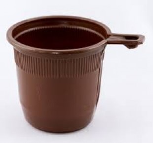Чашки одноразовые UPAX, 200 мл, пп, коричневый, комплект 50 штук