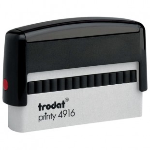 Оснастка для штампа, оттиск 70х10 мм, синий, TRODAT 4916 P4, подушка в комплекте, корпус черный, 52908