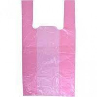 Пакеты-майки МАК, 45х24 см, 10 мкм, пнд, розовый, комплект 100 штук