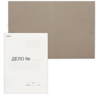 Папка-обложка STAFF, 220 г/м2, картон, белый