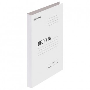 Папка-обложка BRAUBERG, 280 г/м2, мелованный картон, белый