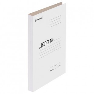 Папка-обложка BRAUBERG, 440 г/м2, картон, белый