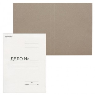 Папка-обложка BRAUBERG, 280 г/м2, картон, белый