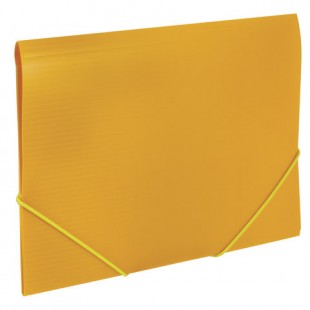 Папка на резинках BRAUBERG "Contract", 37 мм, 500 мкм, желтый