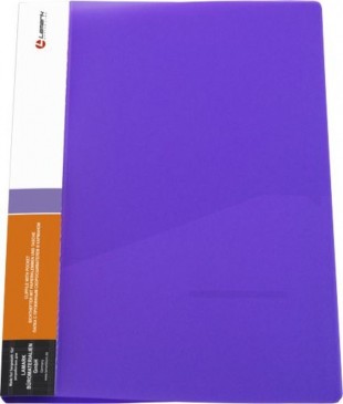 Папка с пружинным скоросшивателем LAMARK, 18 мм, 600 мкм, неон фиолетовый