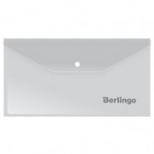 Папка-конверт на кнопке BERLINGO, C6, 180 мкм, прозрачный
