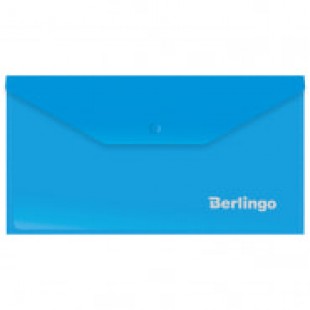 Папка-конверт на кнопке BERLINGO, C6, 180 мкм, синий