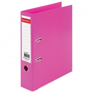 Папка-регистратор BRAUBERG "EXTRA", 75 мм, пластик, розовый