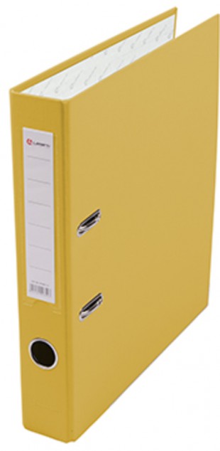 Папка-регистратор LAMARK, 50 мм, пластик, желтый