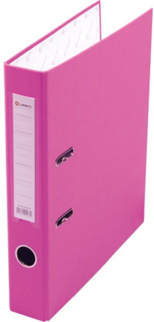 Папка-регистратор LAMARK, 50 мм, пластик, розовый