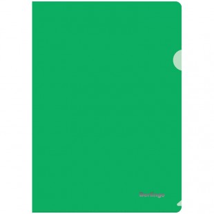 Папка-уголок BERLINGO, А4, 180 мкм, прозрачный зеленый