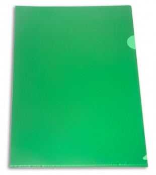 Папка-уголок БЮРОКРАТ, А4, 180 мкм, зеленый
