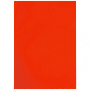 Папка-уголок OFFICE SPACE, А4, 100 мкм, прозрачный красный