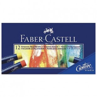 Пастель масляная художественная FABER-CASTELL "Studio quality", 12 цветов, круглое сечение, 127012