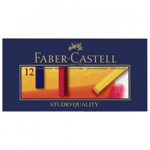Пастель мягкая художественная FABER-CASTELL "Gofa", 12 цветов, квадратное сечение, 128312
