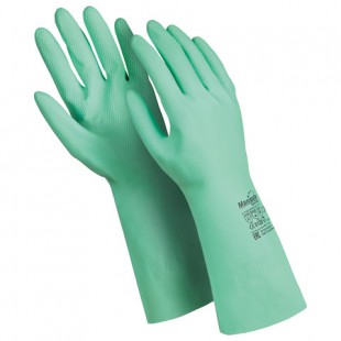 Перчатки защитные MANIPULA "Контакт", размер L, каучук с напылением, зеленый