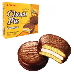 Пирожные LOTTE "Choco Pie Banana", 336 г, коробка