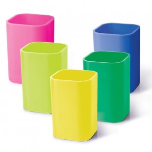 Подставка-стакан, пластик, ассорти 5 цветов
