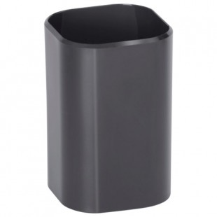 Подставка-стакан СТАММ "Визит", 70х70х100 мм, пластик, черный