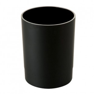 Подставка-стакан СТАММ "Офис", 70х70х90 мм, пластик, черный