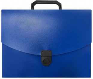 Портфель пластиковый DOLCE COSTO, А4, 240х320х30 мм, 600 мкм, синий