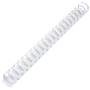 Пружины для переплета BRAUBERG, 22 мм, пластик, белый, комплект 50 штук
