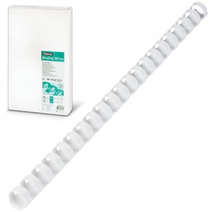 Пружины для переплета FELLOWES, 14 мм, пластик, белый, комплект 100 штук