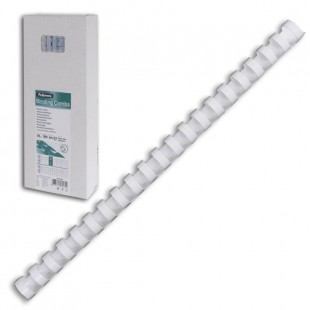 Пружины для переплета FELLOWES, 28 мм, пластик, белый, комплект 50 штук