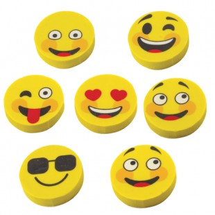 Резинка стирательная ПИФАГОР "Смайлики", 28x28x6 мм, ассорти