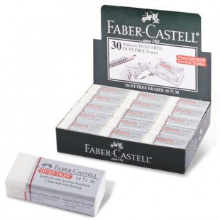 Резинка стирательная FABER-CASTELL "DUST FREE", 41х18,5х11,5 мм, белый