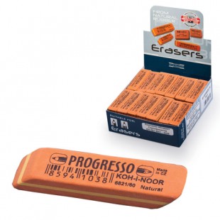 Резинка стирательная KOH-I-NOOR "Progresso", 52х14х8 мм, оранжевый