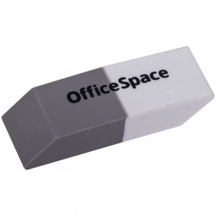 Резинка стирательная OFFICE SPACE, 41х14х8 мм, серо-белый