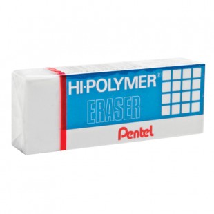 Резинка стирательная PENTEL "Hi-polymer eraser", 35х16х11,5 мм, белый