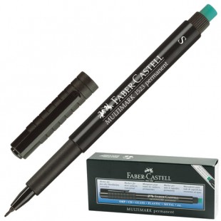 Ручка "Пиши-стирай" капиллярная FABER-CASTELL "Multimark", толщина письма 0,4 мм, черная