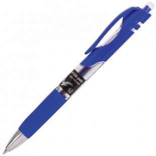 Ручка гелевая автоматическая BRAUBERG "Black Jack", грип, узел 0,7 мм, трехгранная, синий