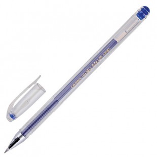 Ручка гелевая CROWN "Hi-Jell", узел 0,5 мм, пластик, синий