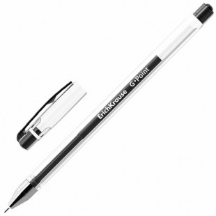 Ручка гелевая ERICH KRAUSE "G-Point", игольчатый узел 0,38 мм, пластик, черный