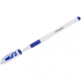 Ручка гелевая OFFICE SPACE, грип, игольчатый узел 0,6 мм, пластик, синий