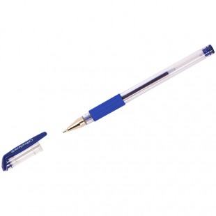 Ручка гелевая OFFICE SPACE, грип, узел 0,5 мм, пластик, синий