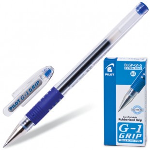 Ручка гелевая PILOT "G-1 Grip", грип, узел 0,5 мм, синий