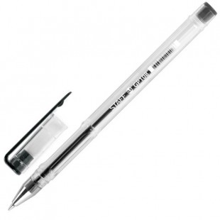 Ручка гелевая STAFF "Basic", узел 0,5 мм, черный