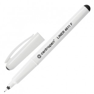 Ручка капиллярная трехгранная CENTROPEN "Liner 4611", узел 0,8 мм, черный