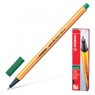 Ручка капиллярная STABILO "Point", толщина письма 0,4 мм, зеленовато-бирюзовая, 88/53