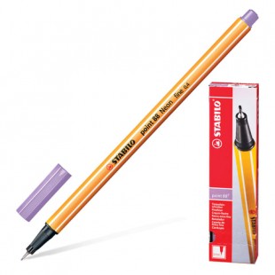 Ручка капиллярная STABILO "Point", толщина письма 0,4 мм, светло-сиреневая, 88/59