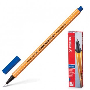 Ручка капиллярная STABILO "Point", толщина письма 0,4 мм, синяя, 88/41