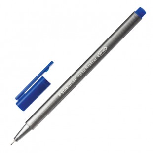 Ручка капиллярная STAEDTLER (Штедлер, Германия) "Triplus", трехгранная, толщина письма 0,3 мм, синяя