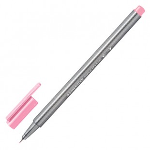 Ручка капиллярная STAEDTLER (Штедлер, Германия), трехгранная, толщина письма 0,3 мм, светло-розовая, 334-21