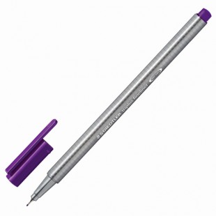 Ручка капиллярная STAEDTLER (Штедлер, Германия), трехгранная, толщина письма 0,3 мм, фиолетовая, 334-6
